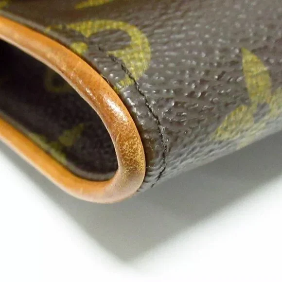 100% Authentic LOUIS VUITTON Pochette Twin GM M51852 Brown Monogram Shoulder Bag - Picture 5 of 10